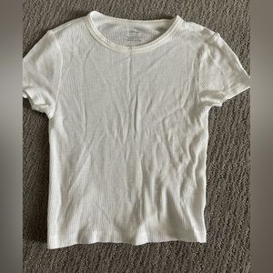 Aerie white waffle tee